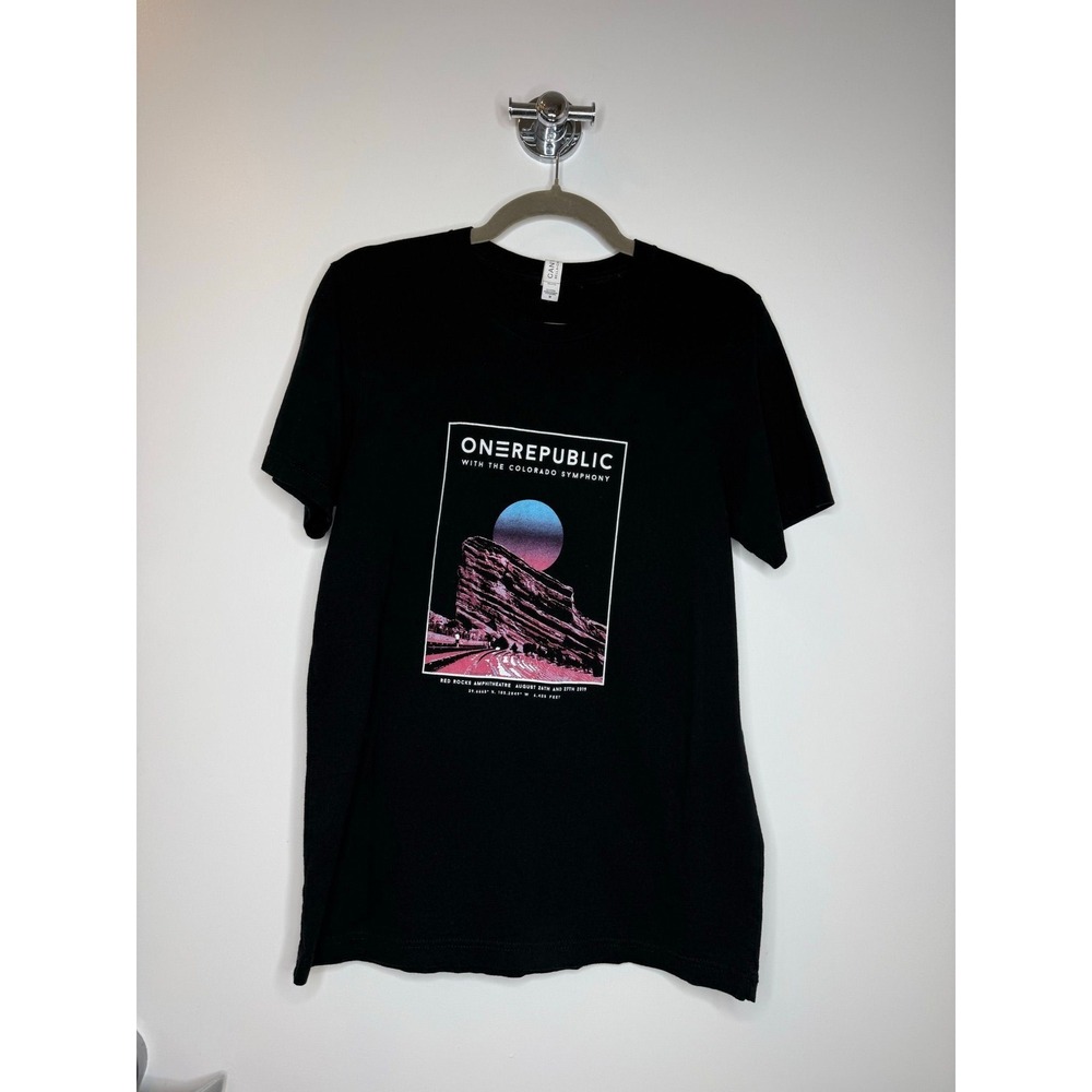 One Republic x Colorado Symphony x Red Rocks T Shirt M Black Concert Band Tee